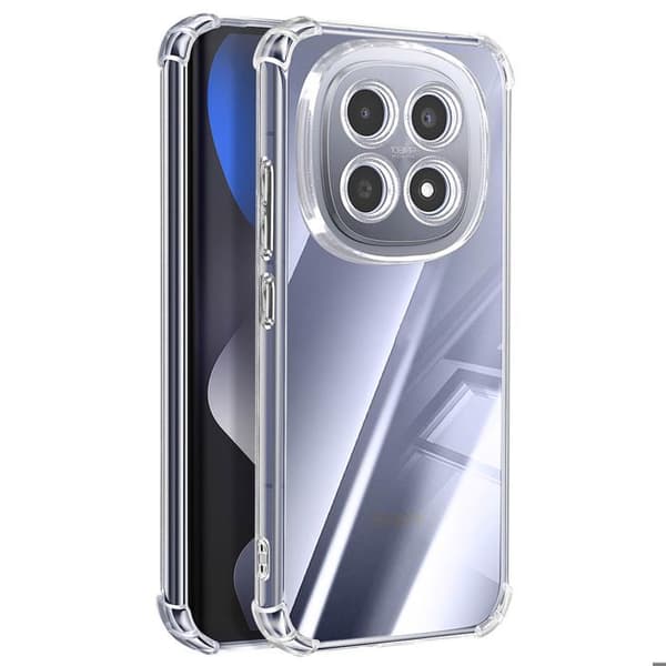 Siliconfodral för Redmi Note 15 med Förstärkta Hörn Transparent Vit