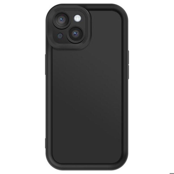 Coque til iPhone 14 Silikone Soft Touch Hævede Kanter Sort Svart