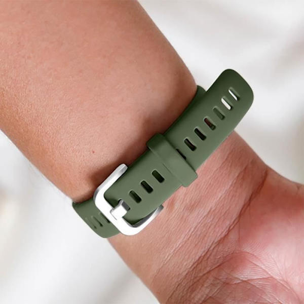 Armbånd til Huawei Watch Fit 2 - AVIZAR - Holdbar silikone - Rem med huller - Mørkegrøn Grön