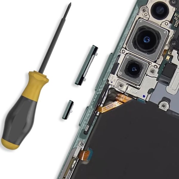 Strøm- og lydstyrkeknap til Samsung Galaxy S22 og S22 Plus Grøn - AVIZAR - Udskiftningsdel af høj kvalitet Grön