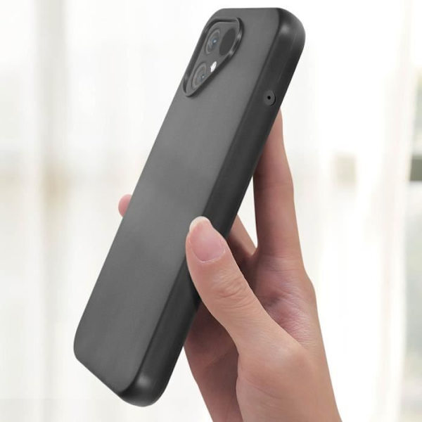 Kotelo Fairphone 5 -puhelimelle - AVIZAR - Silikoninen mattapinta - Musta - Suojaus naarmuilta ja iskuilta Svart