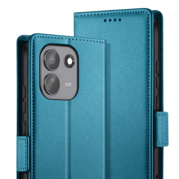 Pungetui til Redmi Note 17 Pro Max Smart Book-serie med støtte i andefarvet blå Blå