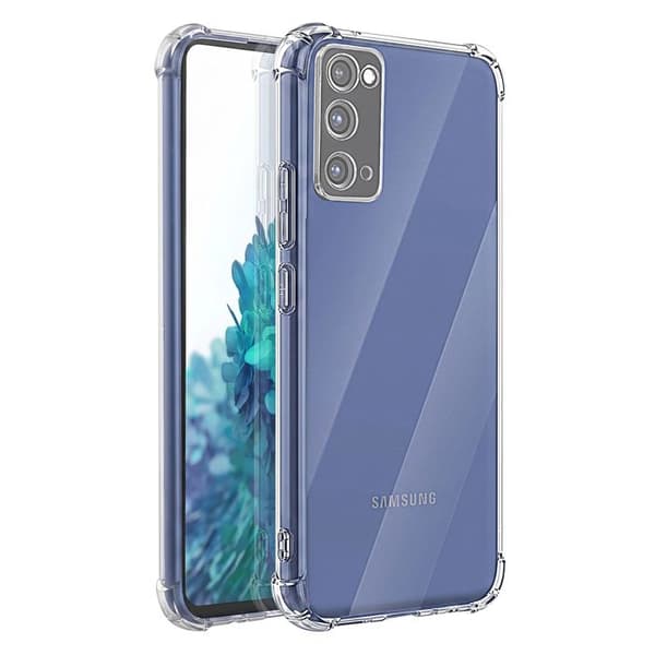 Cover til Galaxy S20 FE med Forstærkede Stødabsorberende Hjørner i Silikone Mayaxess Transparent Vit