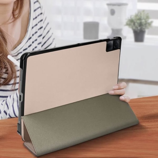 Cover til Xiaomi Redmi Pad 10.6 - AVIZAR - Clamshell Support Video og Keyboard - Pink - Syntetisk - Mat Rosa