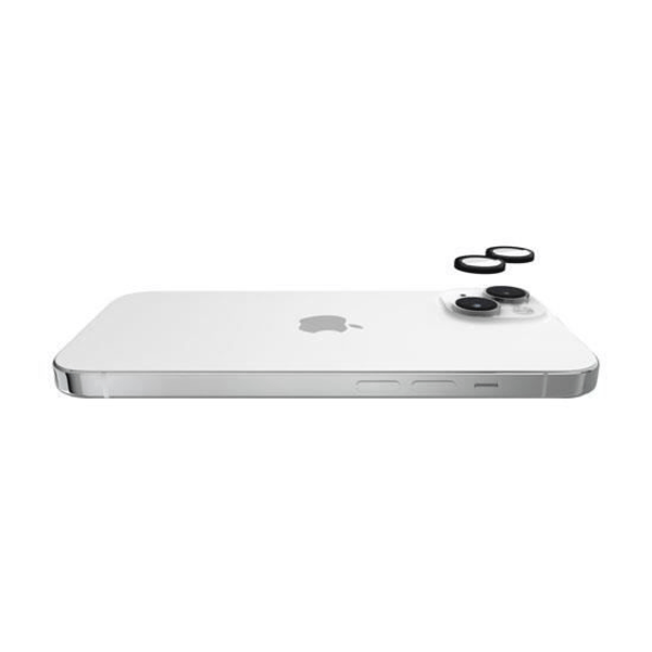 Mate Aluminium Ring Cover til iPhone 15/15 Plus Sort