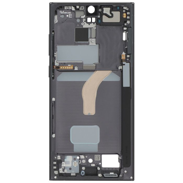 Erstatningscentralchassis til Galaxy S22 Ultra Service Pack Samsung Sort Svart