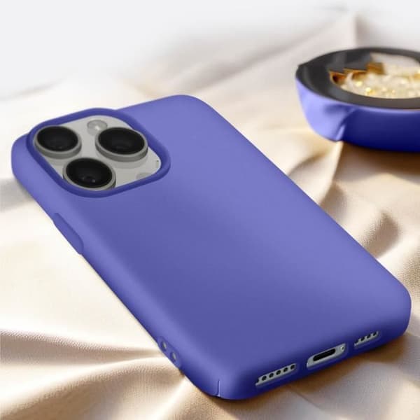Coque - Apple - iPhone 15 Pro Max - Premium Silikone - Mat Soft Touch Finish - Lys Lilla Ljuslila