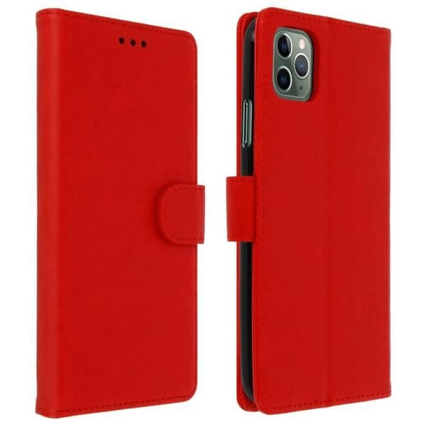 Fodral - AVIZAR - iPhone 11 Pro Max - Heltäckande - Kortficka - Videostöd - Röd Röd