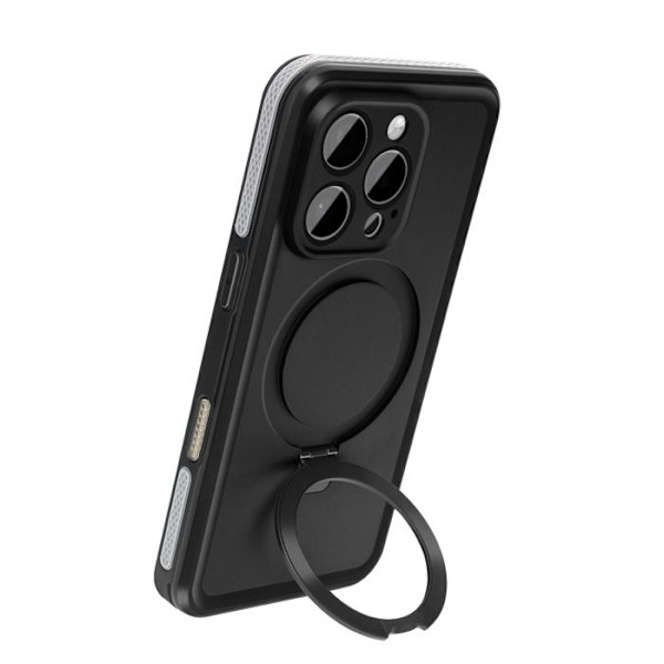 Coque til iPhone 16 Pro MagSafe Hel Vandtæt IP68 Redpepper Sort Svart