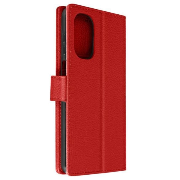Motorola Moto G52 och G82 Flip Wallet Fodral Videostöd Handledsrem Röd