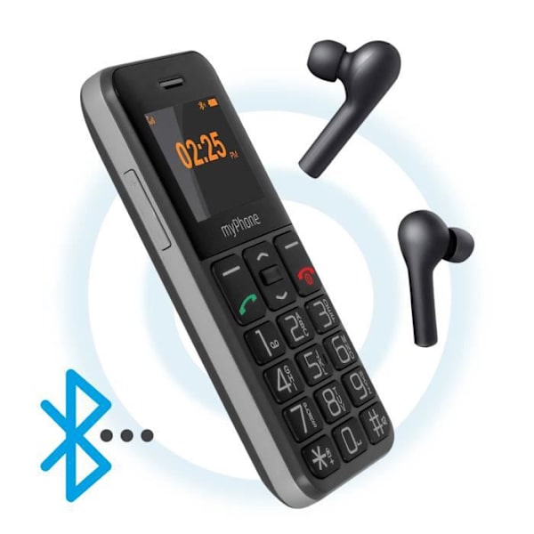 Seniortelefon myPhone Halo Enkelt gränssnitt Enkelt Bekväm SOS-knapp Svart