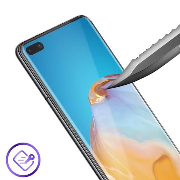 Huawei P40 Pro Näytönsuojus Karkaistusta Lasista 9H Kaareva Akashi Musta Reuna Musta