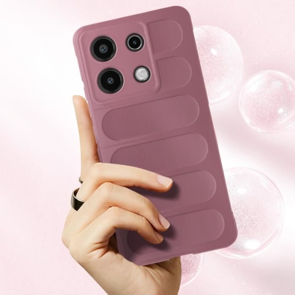 Etui til Xiaomi Redmi Note 13 4G Soft Silikone Anti-Slip Design Pink Champagne Rosa