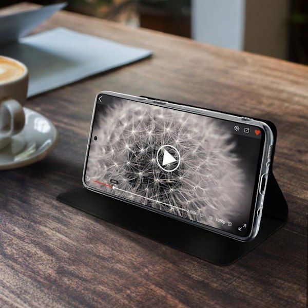 Samsung Galaxy A51 Kotelo Korttipidike Video Tuki Akashi Musta Svart
