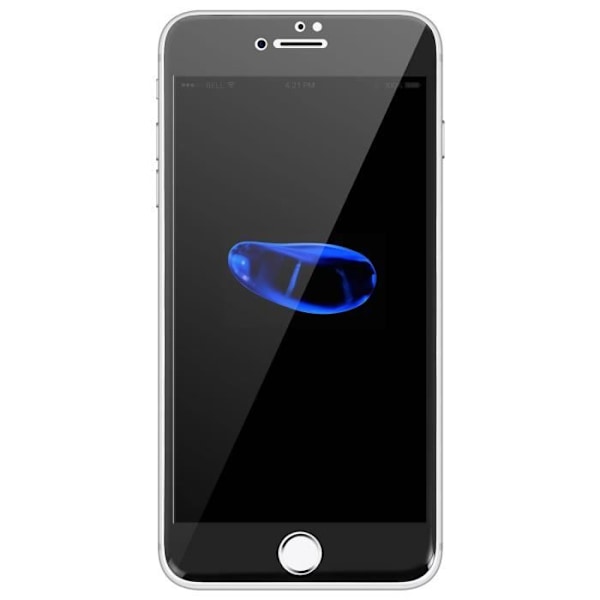 Beskyttelsesfilm - AVIZAR - iPhone 7 Plus / 8 Plus - Hærdet glas - Fuld beskyttelse - Sort Svart