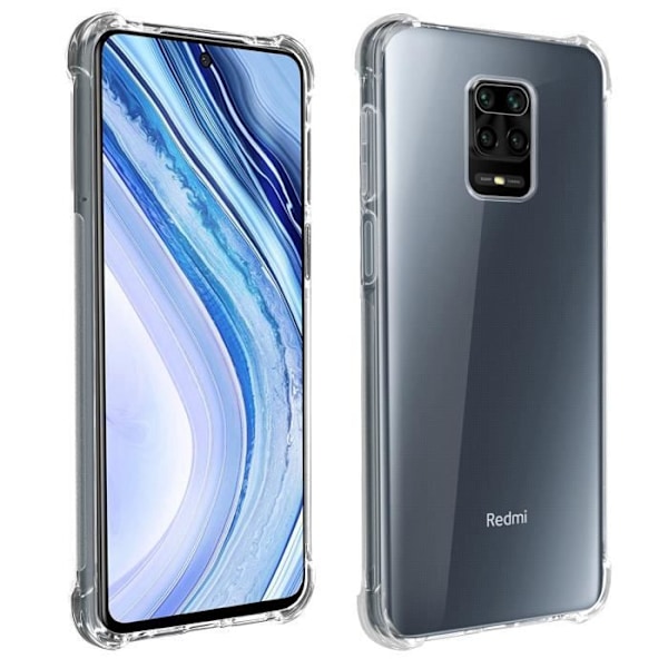 Coque - Akashi - Redmi Note 9S / 9 Pro / 9 Pro Max - Blød - Stødabsorberende - Transparent Hvid Klar vit