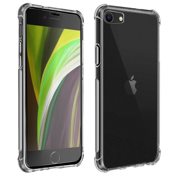 Suojauspakkauksen - AVIZAR - iPhone SE 2020 / 7 / 8 - Silikoni - Karkaistu lasi - 360° Vit