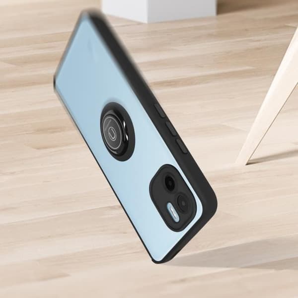 Skyddsskal - Xiaomi - Redmi A1 - Bimaterial - Hållring - Videostöd Svart