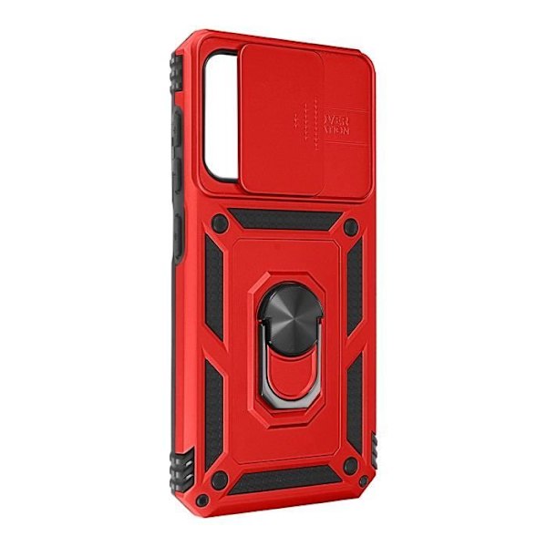 Coque - AVIZAR - Samsung Galaxy A54 5G - Stötsäker - Glidande kameraskydd - Videostöd ring Röd