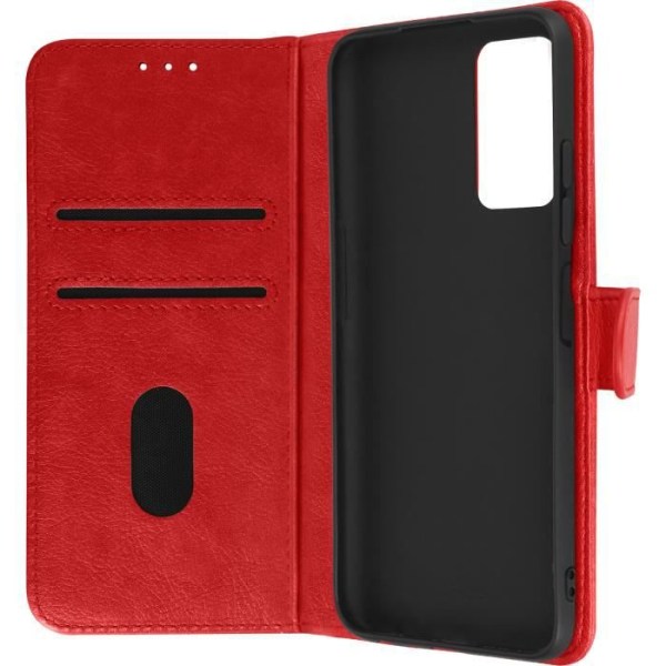 Xiaomi Redmi Note 11 og Note 11s Case Flip Wallet Function Stand Rød Röd