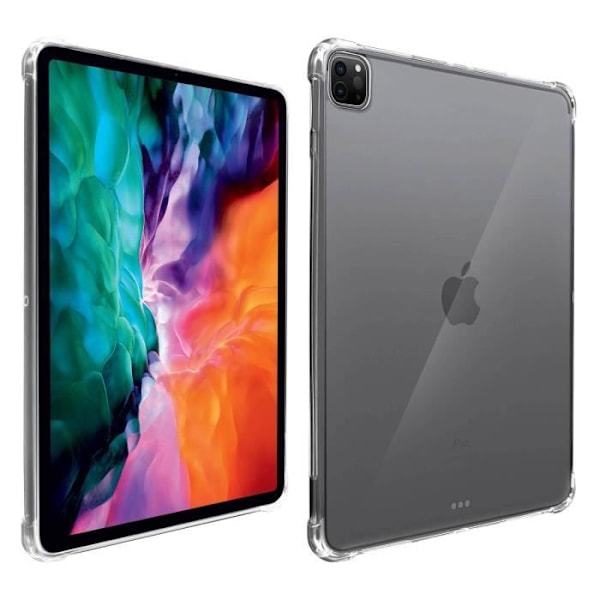 Coque Silikone Fleksibel - AVIZAR - iPad Pro 12.9 2020/2018 - Gennemsigtig Hvid - Stødbeskyttelse - Ultra-Tynd Klar vit