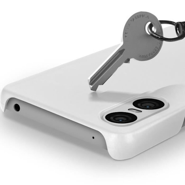 Taske til Sony Xperia 10 VI - AVIZAR - Hvid - Stiv - Syntetisk - Glat Vit