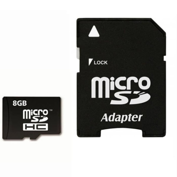 8GB Klasse 10 Micro-SD hukommelseskort + SD adapter - ImroCard