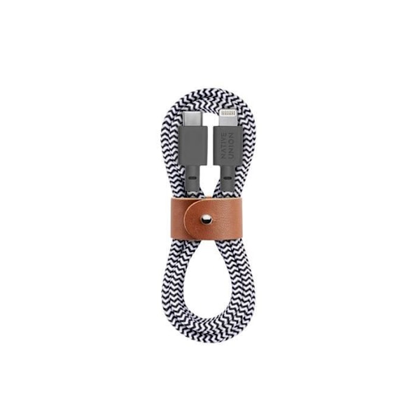 USB-C til Lightning Kabel - Native Union - Eco Belt - 1.2m - Zebra - Opladningskabel