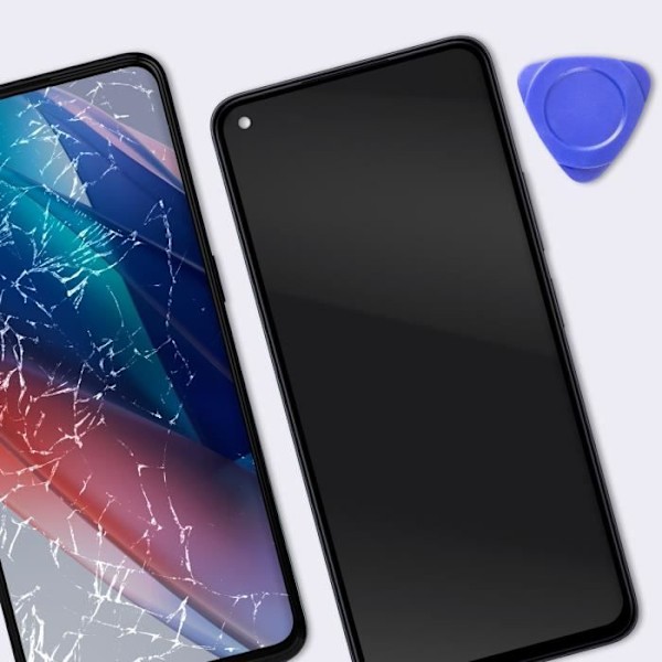 Komplett block för Oppo Find X3 Lite OLED-skärm och svart pekglas Svart