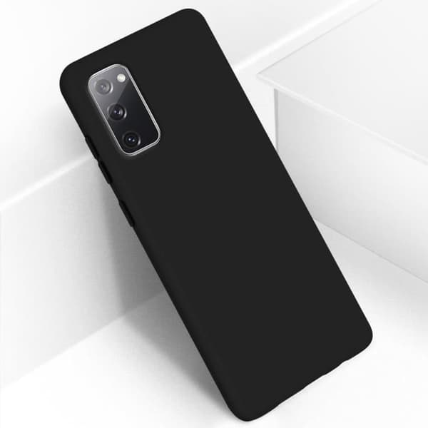 Galaxy S20 FE Semi-rigid Soft Touch QI Kompatibel etui sort Svart