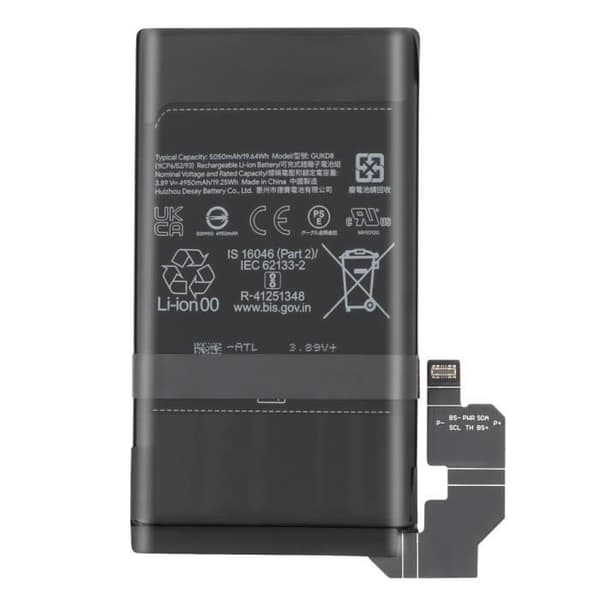 Intern batteri til Google Pixel 8 4575mAh model GS35E Google Sort Svart