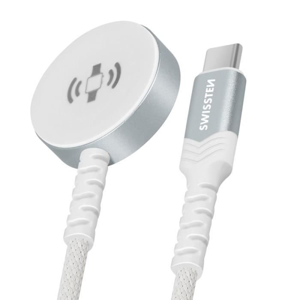 Magnetisk oplader til Apple Watch USB-C stikkabel 1,2 m Swissten Hvid Vit