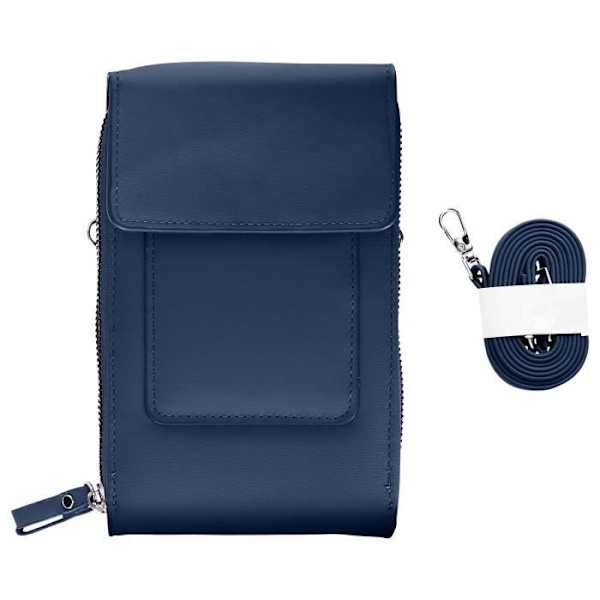 Pochette - AVIZAR - Universell för smartphone - Flera fack - Blå Blå