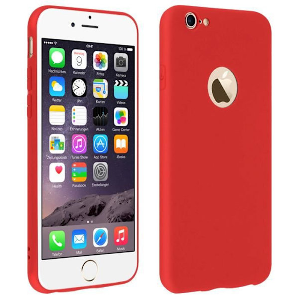 Coque - Forcell - iPhone 6/6S - Pehmeä Geeli - Punainen - Pehmeä Kosketus Röd