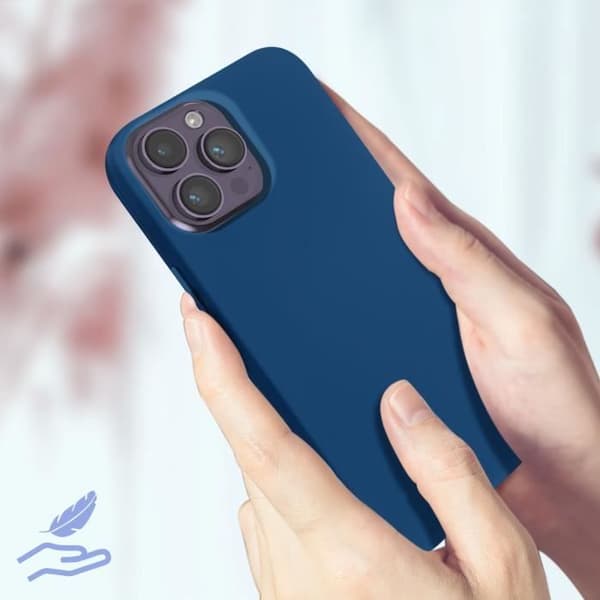 iPhone 14 Pro Case - ADVARE - Semi-hård - Blå - Blød finish Blå