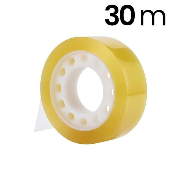 3-pack Kontors- och Pappersbitar Tejp 1.8cm x 30m Stark Hållfasthet Transparent Vit