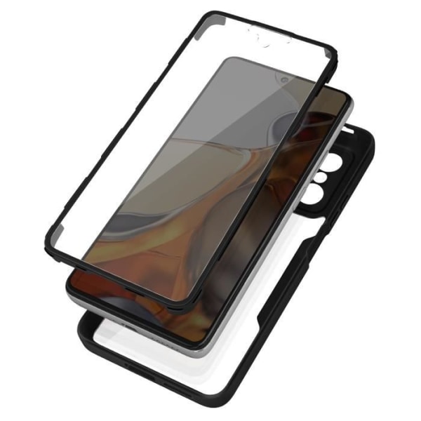 Xiaomi 11T och 11T Pro fodral Baksida Plexiglas Front Polymer Outline svart