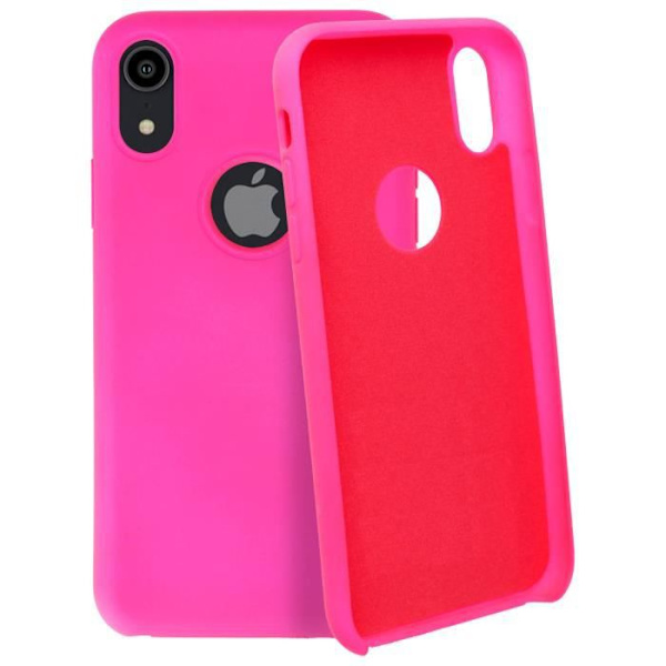 Skyddshölje - AVIZAR - iPhone XR - Halvstyvt silikon - Soft Touch-finish - Rosa Rosa