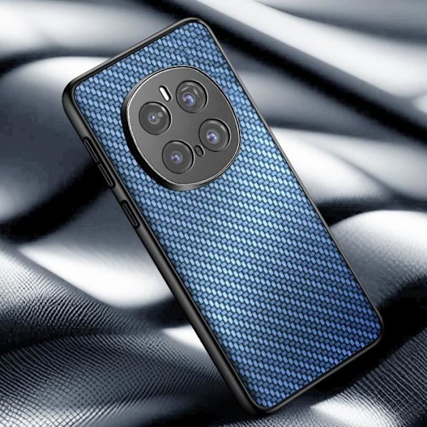 Coque Carbon för Honor Magic 7 Pro Tygskinn Kontur Silikon Blå Blå