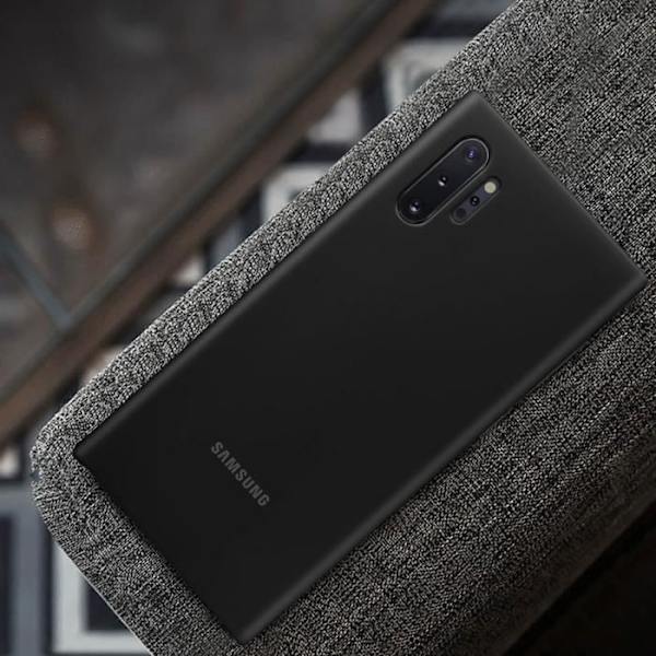 Kuori - Alkuperäinen - Galaxy Note 10 Plus - Silikoni Geeli - Iskunkestävä Suoja - Qi Lataus Svart