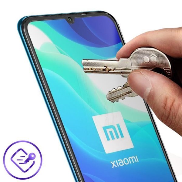 Fil Xiaomi Mi 10 Lite Buet Tempered Glass Akashi Transparent med sort kant Sort Svart