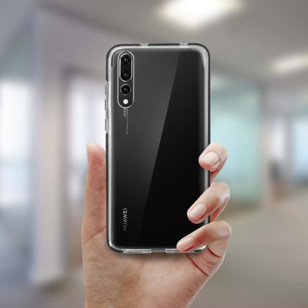 Huawei P20 Pro -kuoren suojaus silikoni + polykarbonaattitaka - läpinäkyvä transparent