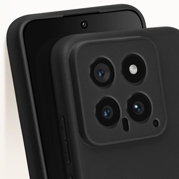 Kotelo Xiaomi 14:lle - AVIZAR - Mattamusta viimeistely - Puolijäykkä - Synteettinen - Sekoitettu Svart