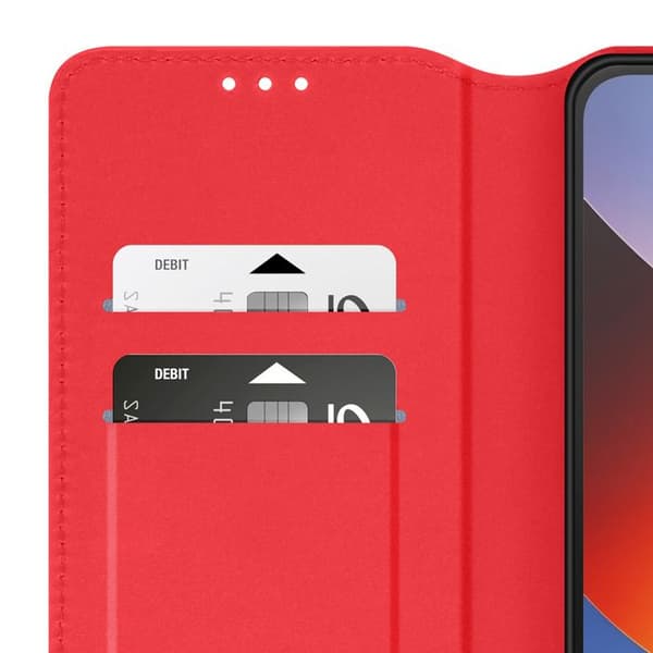 Fodral för Xiaomi Redmi A7 Pro Plånbok med Videostöd Röd Röd