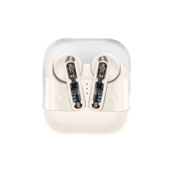TWS-hovedtelefoner - AVIZAR - Model Steeve - Bluetooth 5.3 - Driftstid 5 timer - Svedbestandig Vit