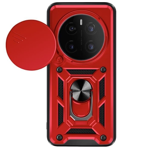 Honor Magic 7 Pro - Suojaava Kuori, Ring Supporti Kamerasuojaa Mayaxess Punainen Röd