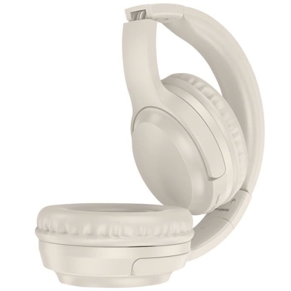 Bluetooth Headset Polstret Hovedbøjle 3,5 mm Jack Input 30H Batterilevetid Borofone Beige