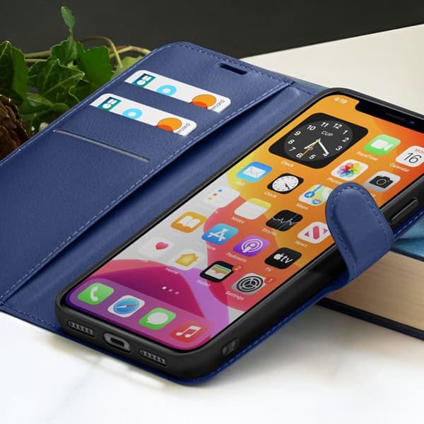 Plånboksfodral - ZANAÉ - iPhone XR - Mörkblå - Videostöd - Magnetflik Blå