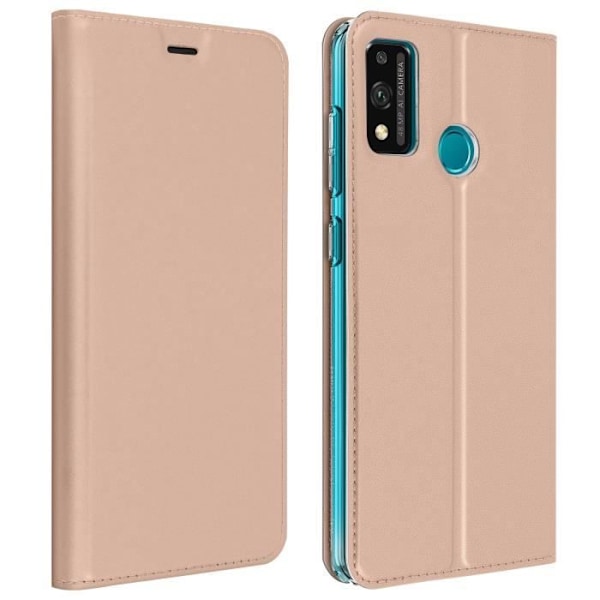 Housse - DUX DUCIS - Honor 9X Lite - Ekologiskt läder - Videostöd - Kortplats Rose Gold Rose guld
