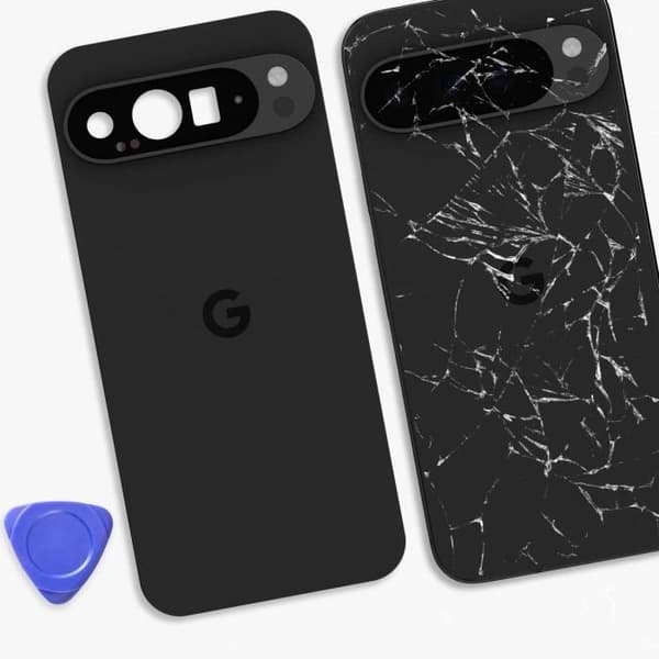 Bagcover - Google - Pixel 9 Pro XL - Original - Sort - Service Pack - Nem installation Svart